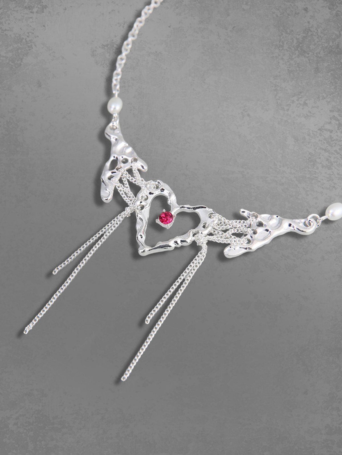 Tassel Heart Pendant Necklace