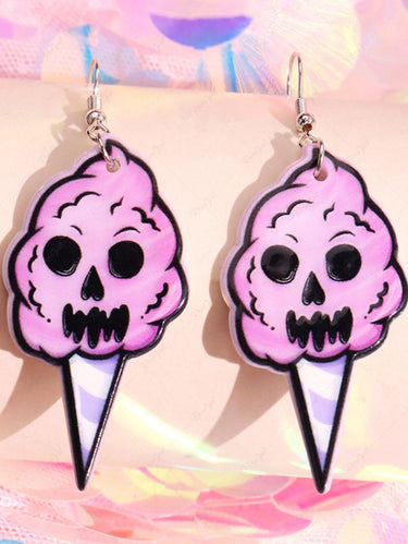 Ice Cream Ghost Shaped Drop Earrings