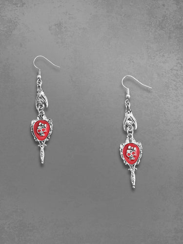Gothic Bowknot Skulls Retro Drop Earrings