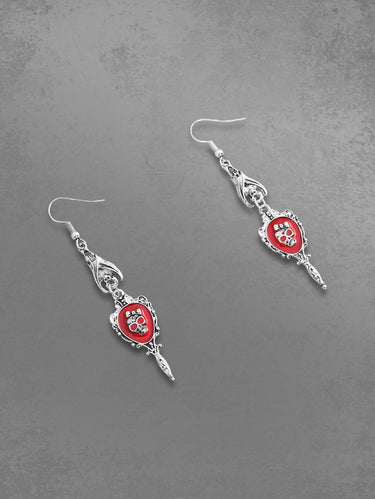 Gothic Bowknot Skulls Retro Drop Earrings