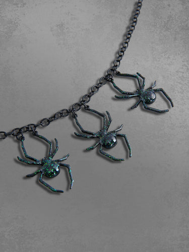 Spiders Shaped Tassel Pendant Necklace