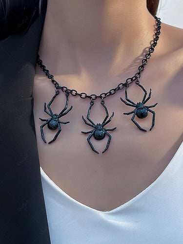 Spiders Shaped Tassel Pendant Necklace