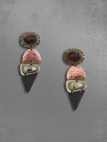 Geometry Shaped Retro Drop Earrings