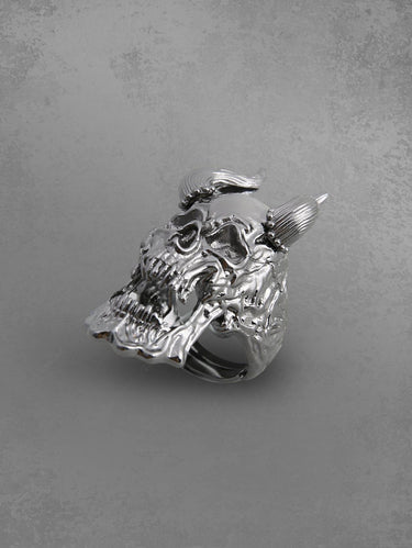 Gothic Punk Skull Devil Shaped Open Ring