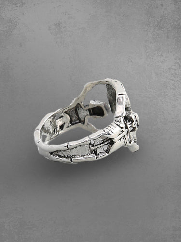 Gothic Vintage Vampire Bat Skeleton Skull Ring