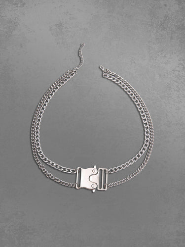 Gothic Buckle Clavicle Chain Necklace