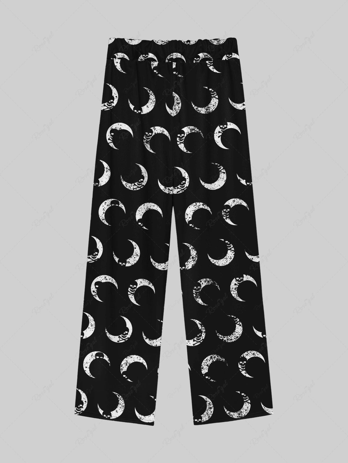 Gothic Crescent Moon Cutout Pants