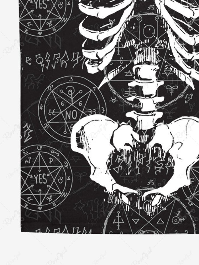 Gothic Skeleton Constellation Print Short Sleeves T-shirt For Men
