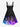Gothic Colorful Ombre Octopus Glitter Galaxy Print A Line Backless Tank Dress