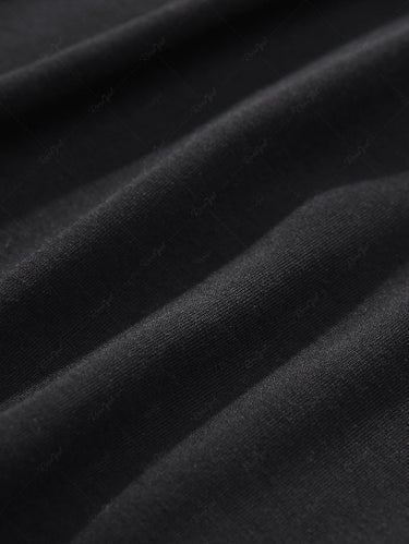 Gothic Lace Up Braided Sleeves Solid Grommet T-shirt