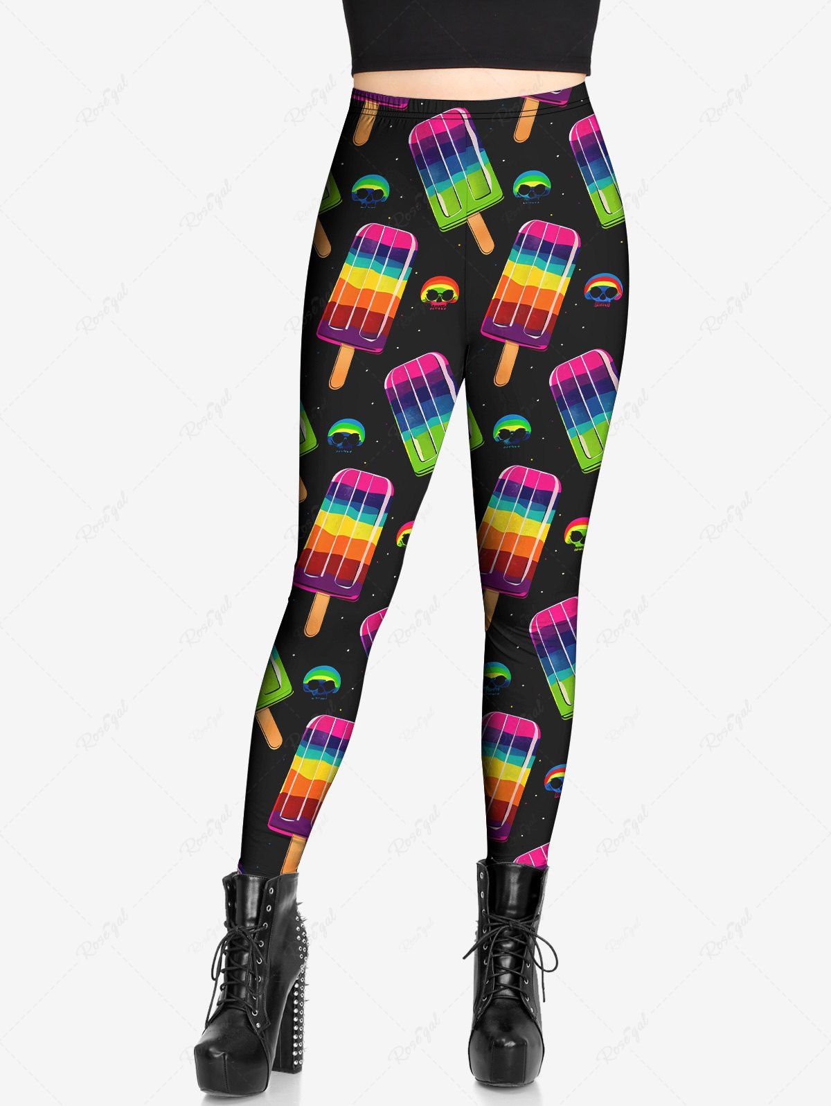 Women's Gothic Floral Cutout Leggings main image 0
