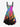 Gothic Plus Size Rainbow Colorful Ombre Fire Flame Print Backless A Line Tank Dress