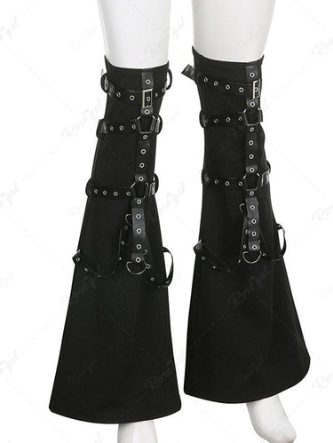 Gothic Punk PU Strap Grommet Buckle Leg Covers