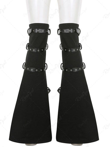Gothic Punk PU Strap Grommet Buckle Leg Covers