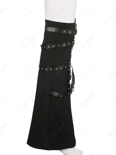 Gothic Punk PU Strap Grommet Buckle Leg Covers