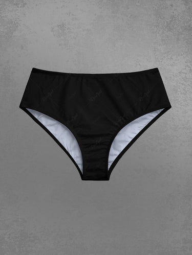 Gothic High Waisted Solid Swim Bottom