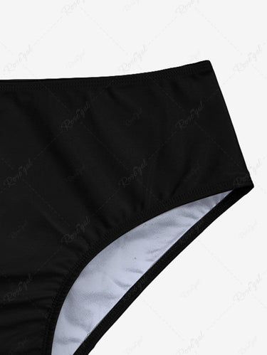 Gothic High Waisted Solid Swim Bottom