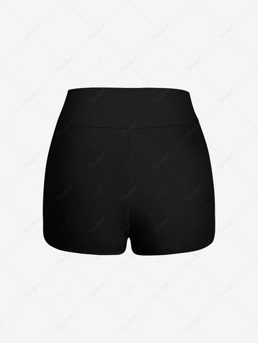 Gothic Plus Size Solid Boyleg Swim Bottom