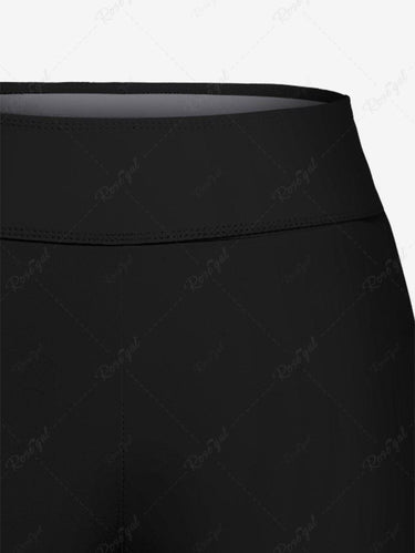 Gothic Plus Size Solid Boyleg Swim Bottom