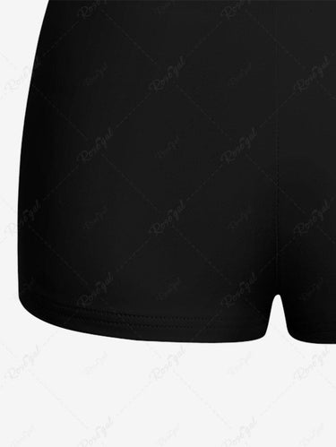 Gothic Plus Size Solid Boyleg Swim Bottom