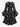 Gothic Flare Sleeves Sun Moon Star Print Lace Up Layered A Line Dress