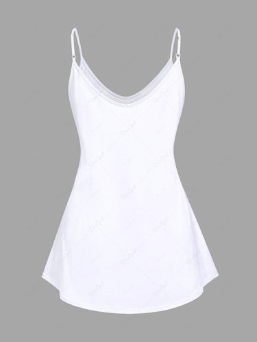 Gothic Plus Size Skull Mushroom Print Cami Top