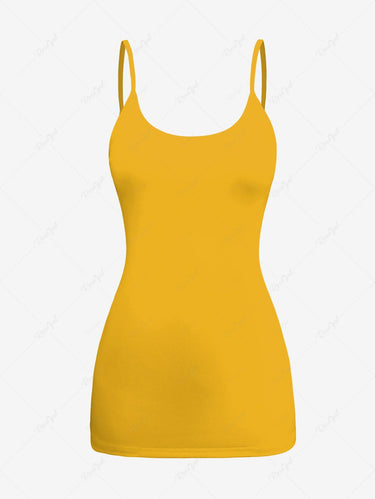 Gothic Plus Size Solid Cami Top and Skull Sunflower Print T-shirt Set