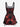 Gothic Rose Flower Fence Print Lace Up A Line Tank Dress
