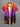 Gothic Plus Size Halloween Bat Pumpkin Lantern Ombre Colorblock Print Buttons Pocket Shirt For Men
