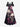 Gothic Plus Size Skull Rose Flower Print Cold Shoulder Crisscross A Line Maxi Dress