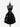 Gothic Flower Leaf Gilding Lace Up Layered A Line Velvet Tank Dress
