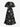 Gothic Plus Size Ghost Snowflake Candy Print Christmas Split Pocket A Line Midi Dress