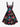 Gothic Plus Size Christmas Hat Cat Print A Line Dress