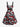 Gothic Plus Size Christmas Hat Skull Print Button A Line Dress with Removable Belt