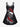 Gothic Plus Size Christmas Hat Boots Skull Print Crisscross Strappy A Line Cami Dress