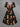 Gothic Plus Size Christmas Holly Stocking Skull Print Cinched A Line Dress