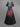 Gothic Plus Size Skull Flower Print Cold Shoulder Crisscross A Line Maxi Dress