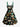 Gothic Plus Size Candle Book Skull Magic Potion Print Button A Line Dress with Removable Belt