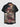 Gothic Plus Size Skull Flower Books Candle Print Button Pocket Shirt For Men