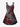 Gothic Plus Size Rose Flower Vine Leaf Print Ombre Crisscross Strappy A Line Cami Dress