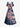 Gothic Plus Size Skull Tree Branch Flower Print Cold Shoulder Crisscross A Line Maxi Dress