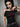 Gothic Skull Flocking Bandeau and Chain Lace Up Braided Skew Neck Ripped Top Two Piece Set