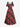 Gothic Plus Size Chain Leaf Branch Print Cold Shoulder Crisscross Strappy A Line Maxi Dress