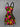Gothic Skull Colorblock Print Lace Up A Line Dress