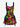 Gothic Skull Colorblock Print Lace Up A Line Dress