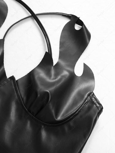 Gothic Fire Flame Crisscross Straps Bandeau Tank Top