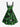 Gothic Plus Size Flower Leaf Cat Print St. Patrick's Day A Line Dress