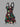 Gothic Skull Geometric Colorblock Print Lace Up A Line Dress