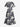 Gothic Plus Size Skull Tropical Leaf Flower Print Split Pocket A Line Midi Dress