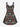 Gothic Plus Size Skull Flower Leaf Plant Print Crisscross Strappy A Line Cami Dress